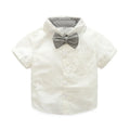 Baby Boys Gentleman Suit Formal 1st Birthday Newborn Outfit One-piece Jumpsuit+Vest+Bowtie+Suspender Toddler Clothes 1 2 3 years