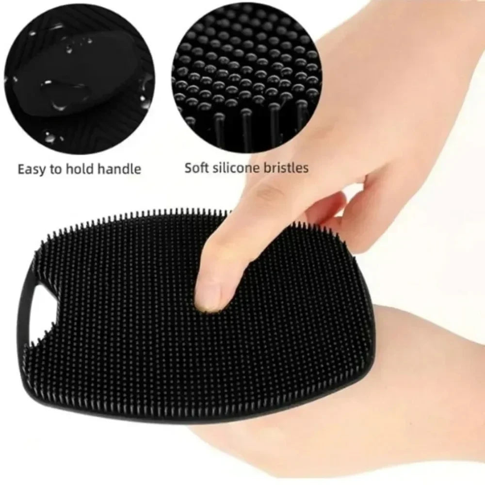 Soft Silicone Body Cleansing & Exfoliating Bath Brush – Easy-Grip Massage Scrubber
