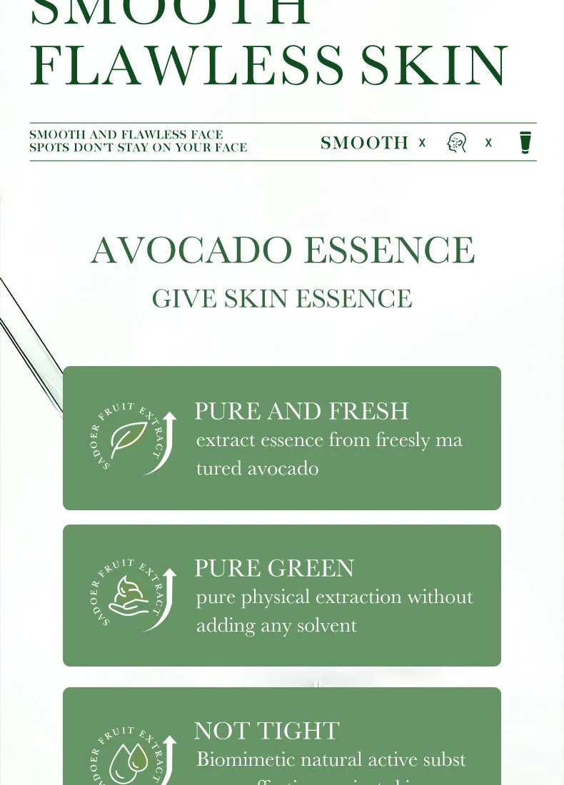 SADOER Avocado Skincare 6-Piece Set - Cleansing, Moisturizing, Care