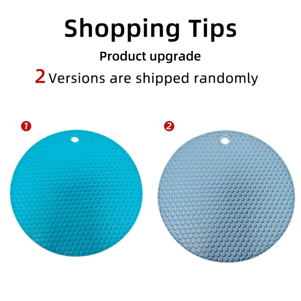 Table mat tool multifunctional kitchen silicone tableware mat, round anti slip coffee cup coaster, pot holder