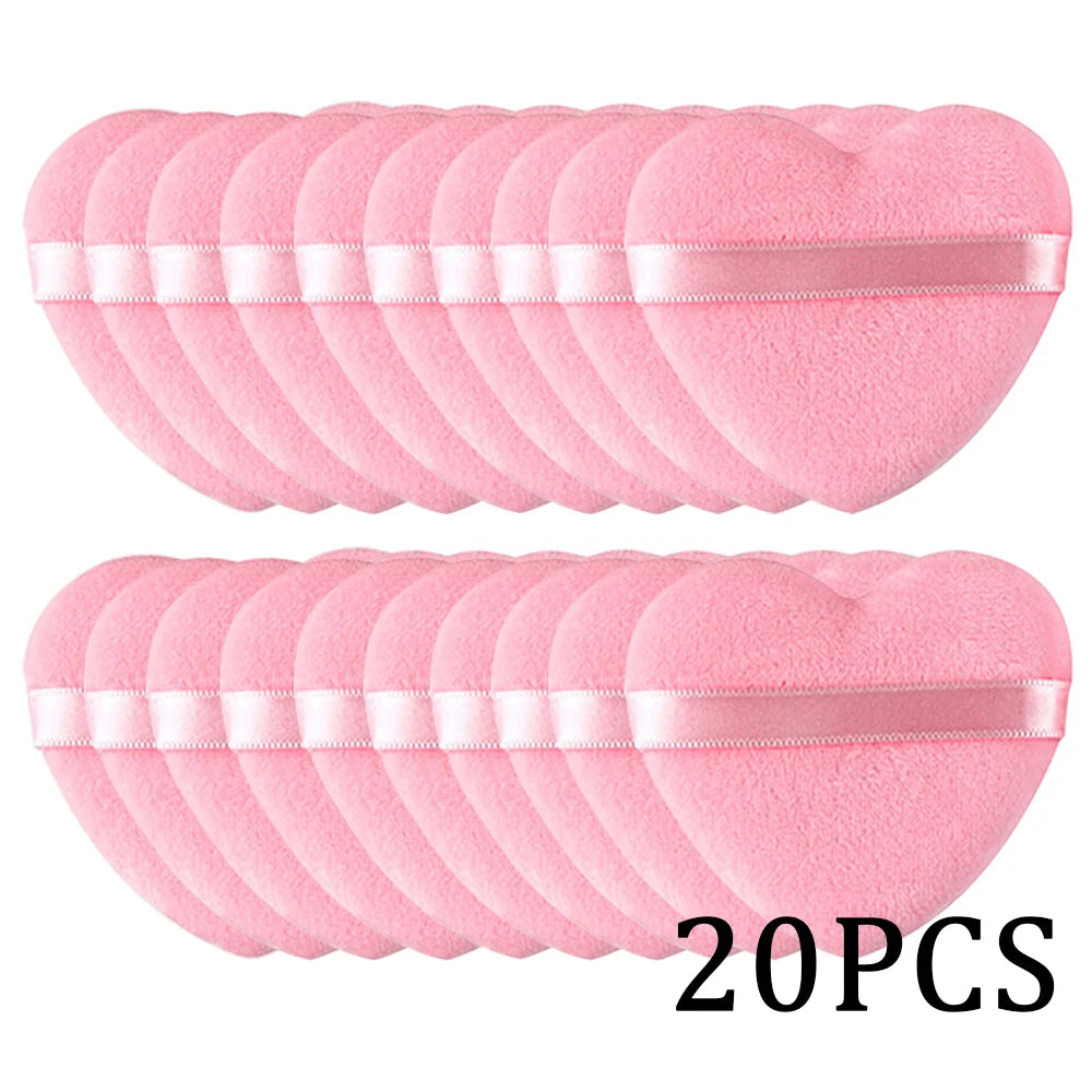 Triangle Velvet Powder Puff Set For Wet And Dry Makeup Puffs Twenty And Thirty Pieces Pro Beauty Tool