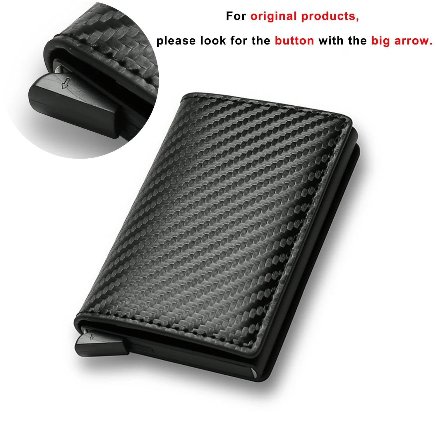 Carbon Fiber Credit Card Holder Wallets Men Brand Rfid Black Magic Trifold Leather Slim Mini Wallet Small Money Bag Male Purses
