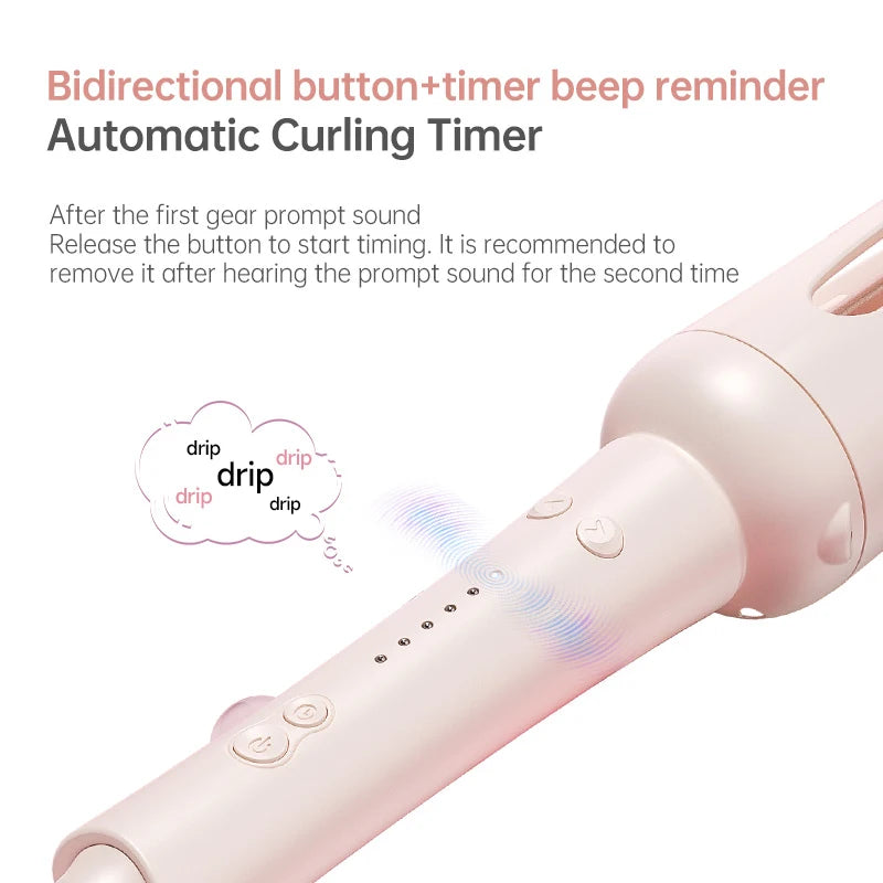 Auto Curling Iron Professional 3 Speed Rotary Hair Curler Ceramic Heated Styling Wand with Negative Ion Hair Care Styling Tools