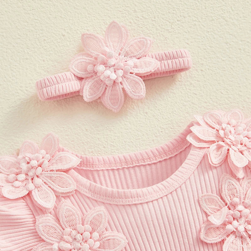 Maemukilabe Baby Girl Lace Tulle Romper Dress With Headband For Toddler Girls 1 To 2 Years Floral Bow