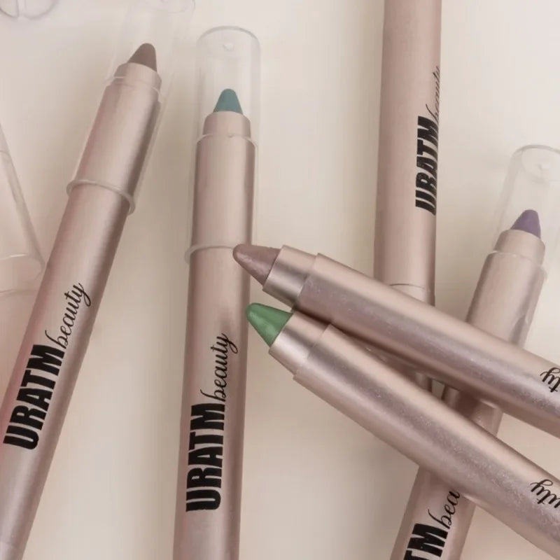 6-color Pearl Eyeshadow Pen Metallic Purple Green Eyeliner and Silkworm Pen Gliter for Eyes Lasting Waterproof Make Up Crayon