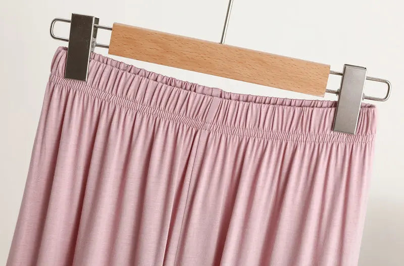 Women's Modal Knee-Length Leggings Safety Shorts - Casual Homewear