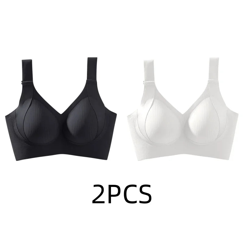 Seamless Wireless Bra For Full Busts And Petite Figures, Thin Light Support, No Wires, Pull Up Anti Sagging
