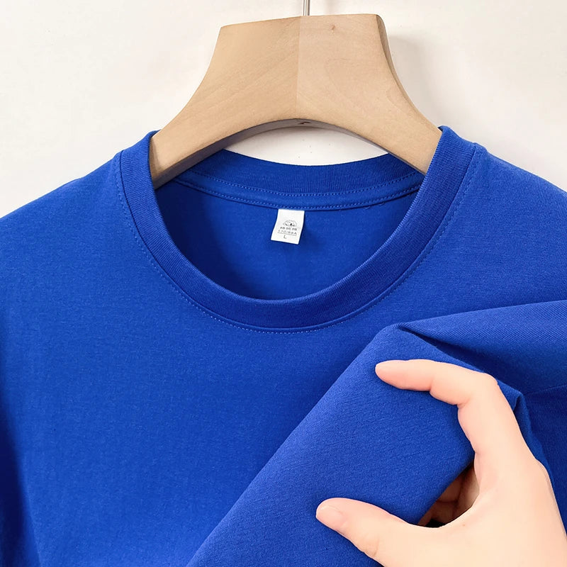 2025 New Men's Korean Casual Cotton Short Sleeved Round Neck T-shirt Summer Fashionable and Comfortable Versatile Top