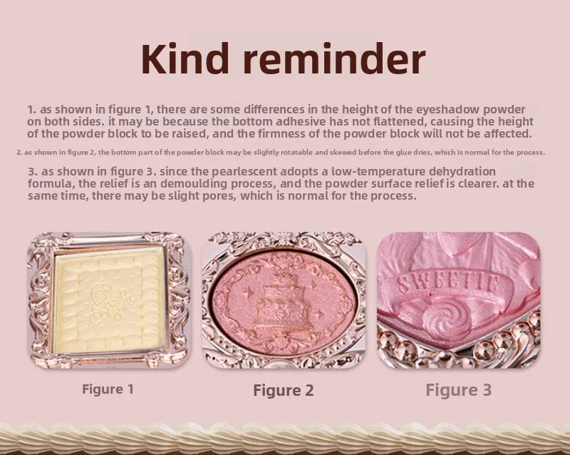 Flowerknows SWEETIE BEAR COLLECTION 6 Color Eye Shadow Palette Long Lasting Glitter Shimmer Finish Eyeshadow Powder