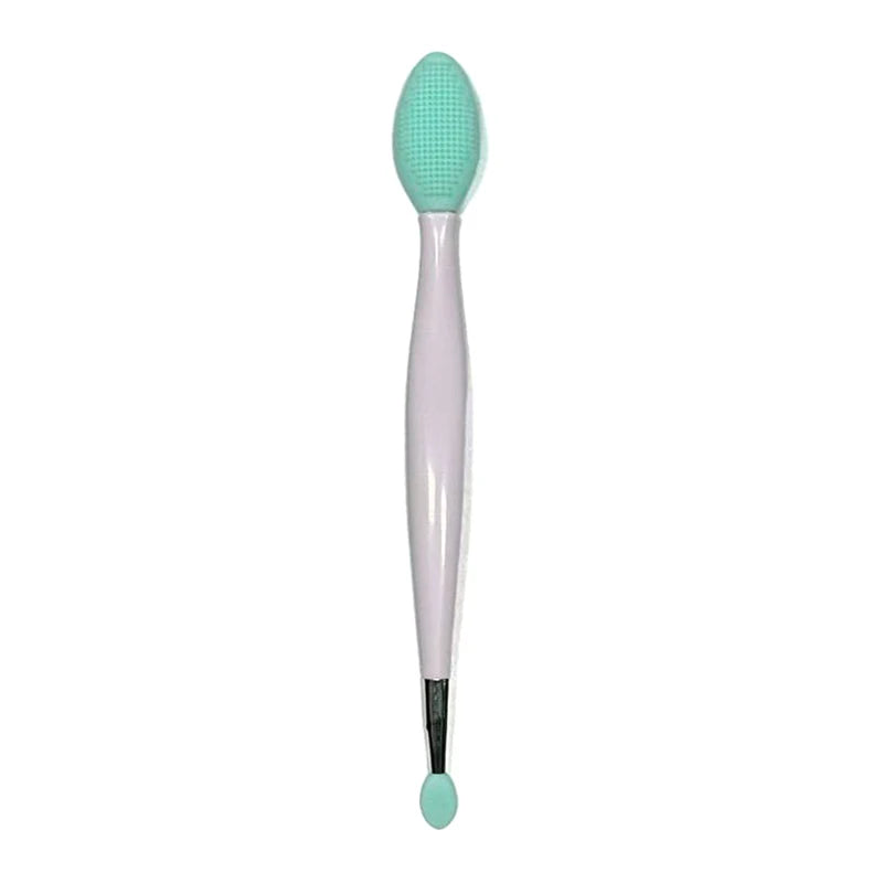 Double Headed Silicone Brush For Face And Lips Gentle Exfoliating Cleansing Multi Purpose For All Skin Types