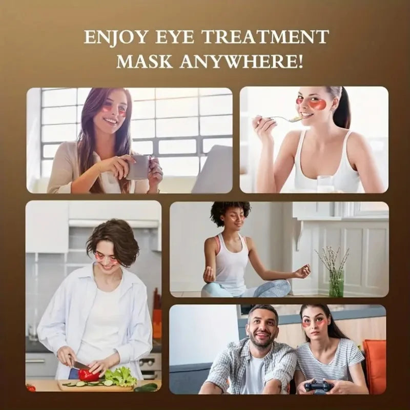A Box of 60 Caffeine and Niacinamide Revitalizing and Firming Eye Masks, One Mask Can Be Used for the Entire Face, Releasing Eye Strain at Any Time, Moisturizing, Firming, Alcohol-Free, Suitable for All Skin Types, Unisex