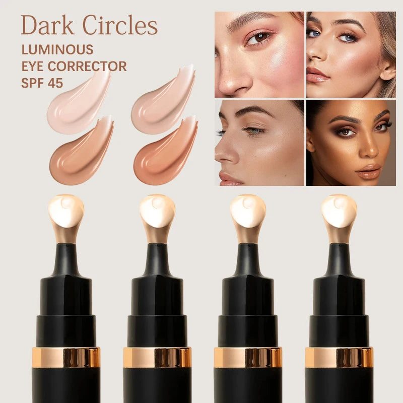 4 Color Luminous Eye Concealer Concealer Brightens Conceal,Dark Circles Under The Eyes,Concealing Makeup Liquid Concealer