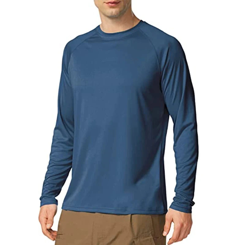 Men's UPF 50+ Long Sleeve T-Shirt - UV Sun Protection Quick Dry
