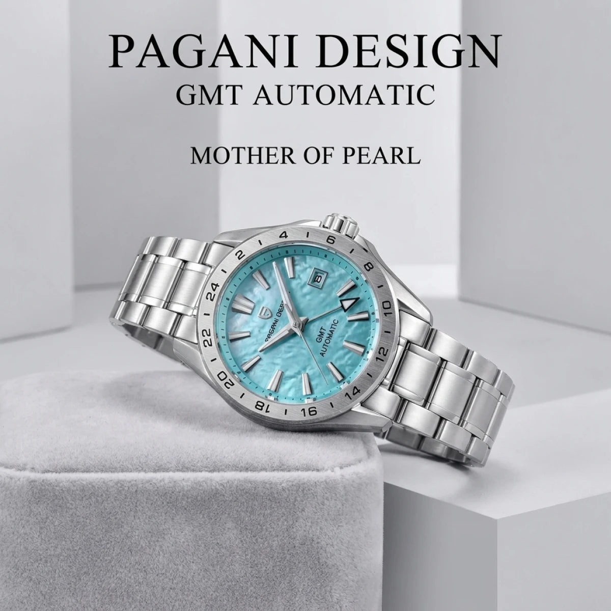 Pagani Design GMT Men's Mechanical Watch Luxury Sapphire Glass Stainless Steel Automatic Mechanical Men's Watch 100 Waterproof