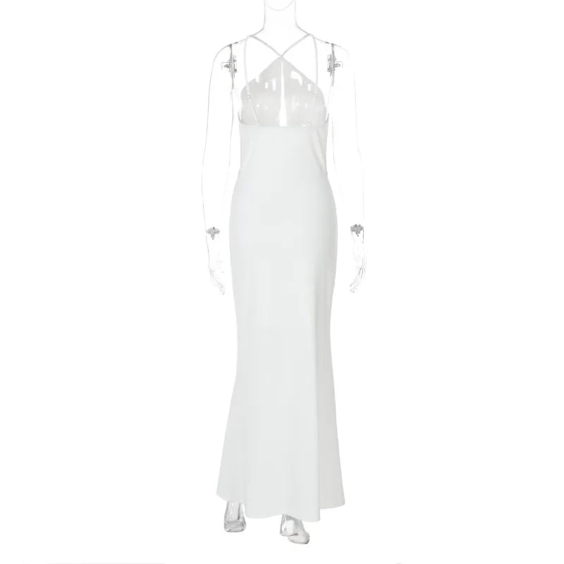 Women's Elegant Sleeveless Backless Maxi Dress