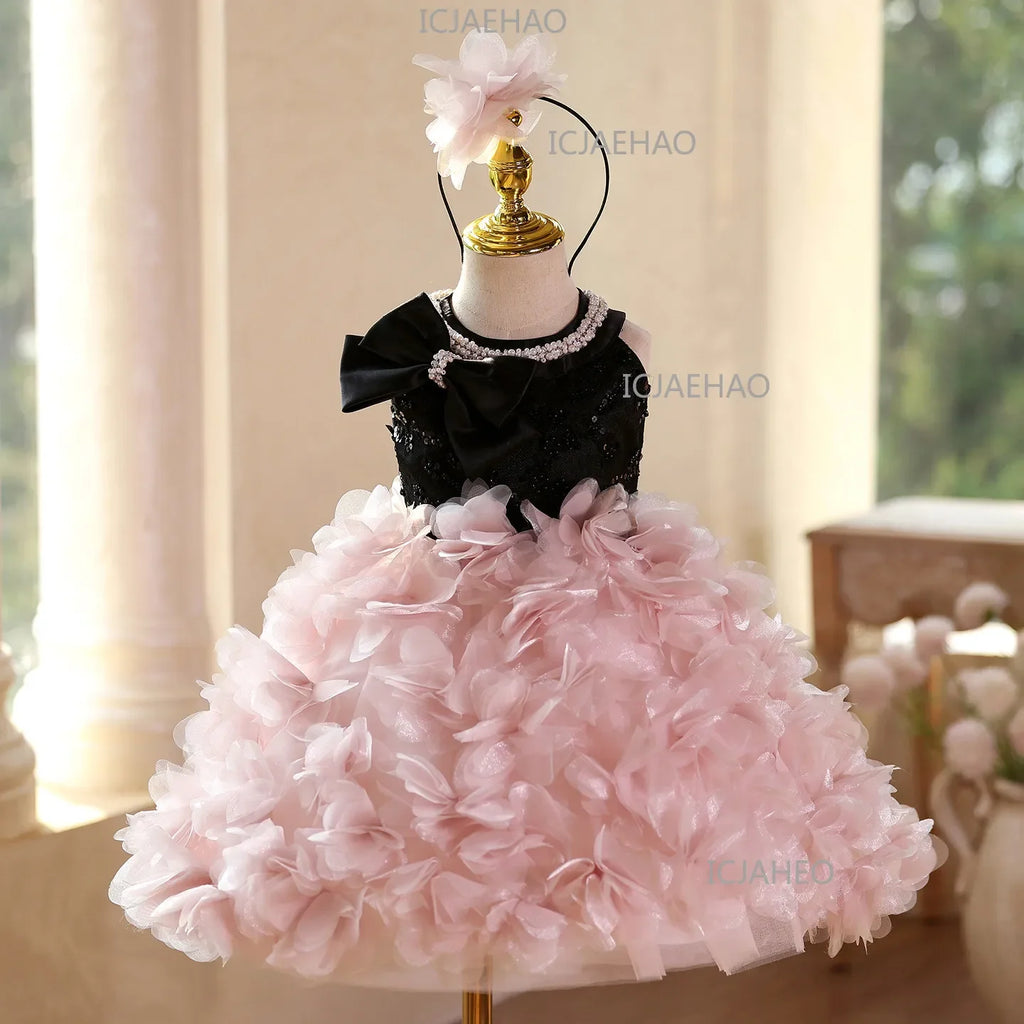 Kids Formal Dress Princess Gown Girls Birthday Party Dress Host PianoGirls Evening Dress Children Performance Costume High-end