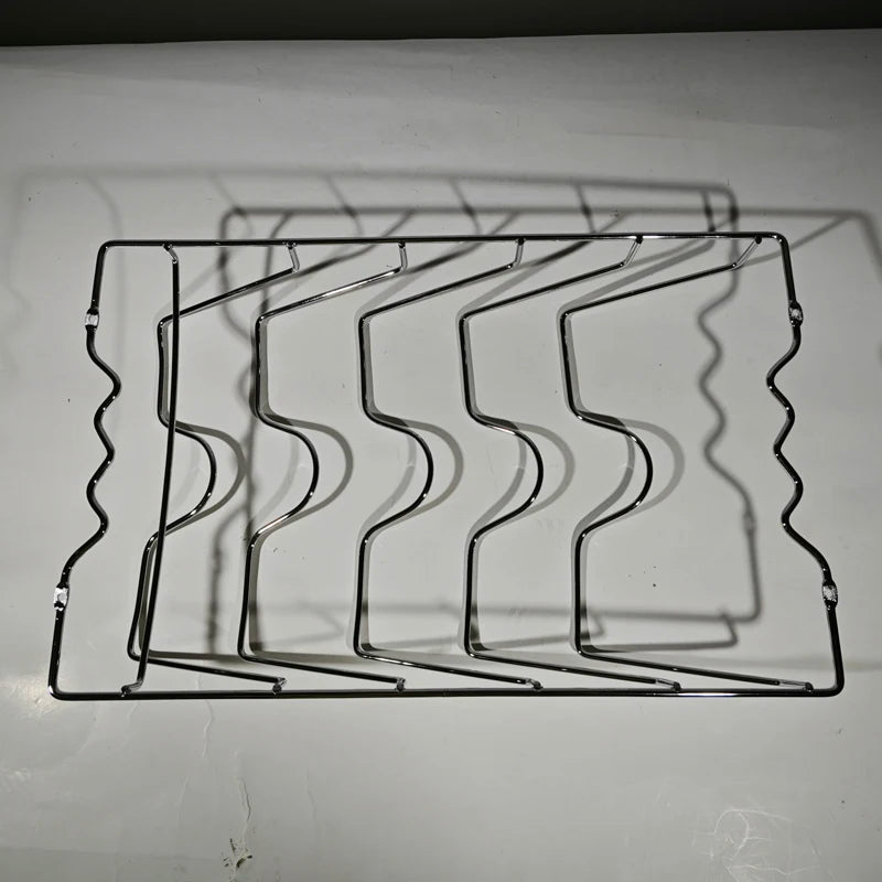 1 Ud. Accesorios de cocina Soporte de acero inoxidable para tapas de ollas Organizador de cocina Soporte para tapas de sartenes Rejilla para platos