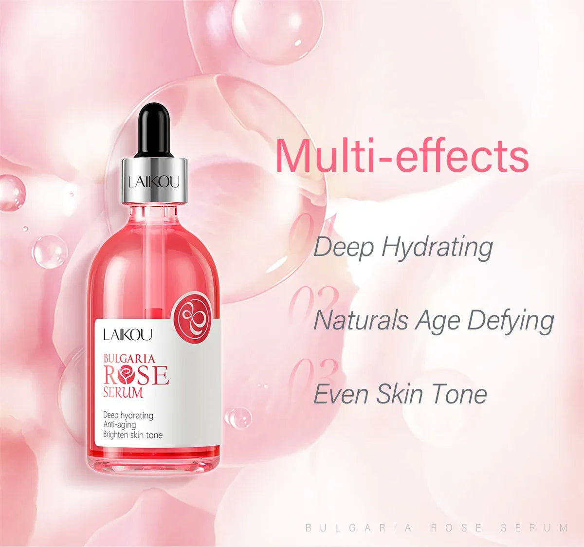 Laikou Rose or Sakura Essence Serum Deep Nourishing Repair Moisturizing Hydrating Anti Aging Facial Treatment Skin Care 100ml