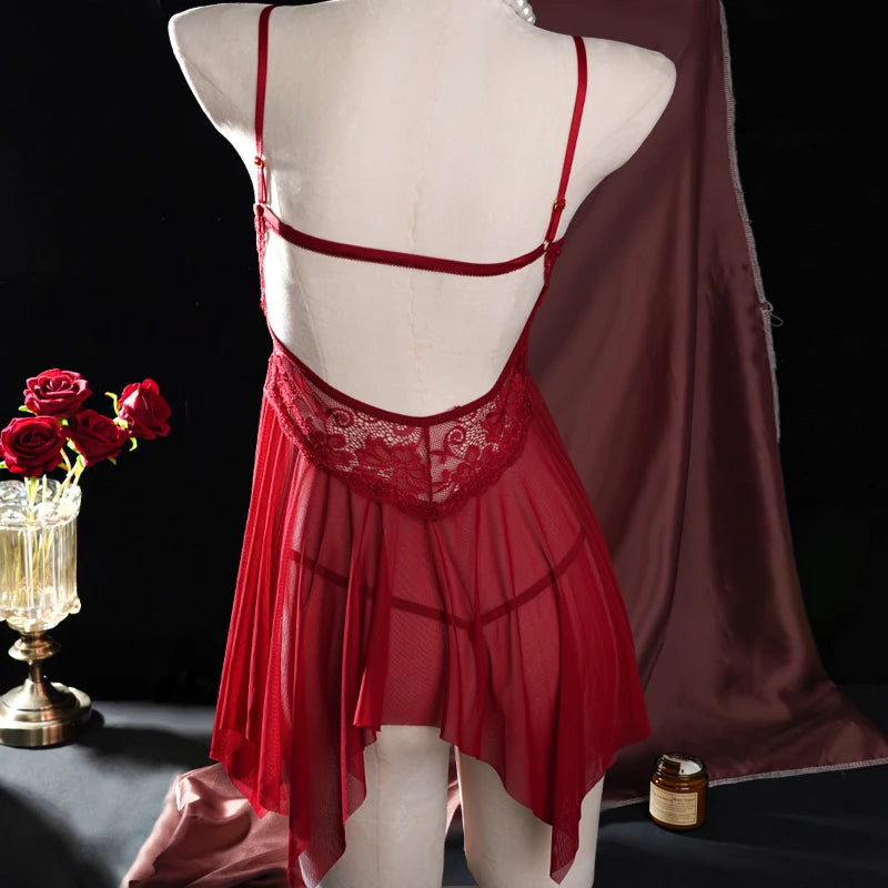 Women's Satin Sexy Nightgown Nightwear Straps Satin Ice Silk Summer Night Dress V Neck Sleepwear Sleeveless Pajamas Clothes