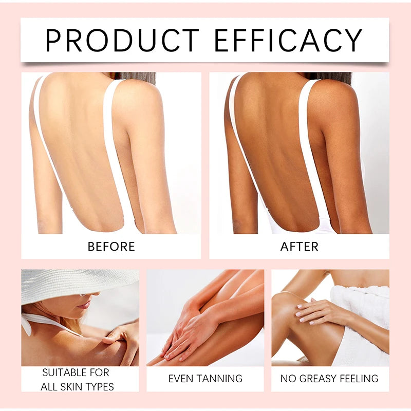 Self Tanning Drops Natural Herbal Enhance Skin Melanin Liquid Bronzer Tanner Body Face Prevent Sunburn Sunless Tanning Products