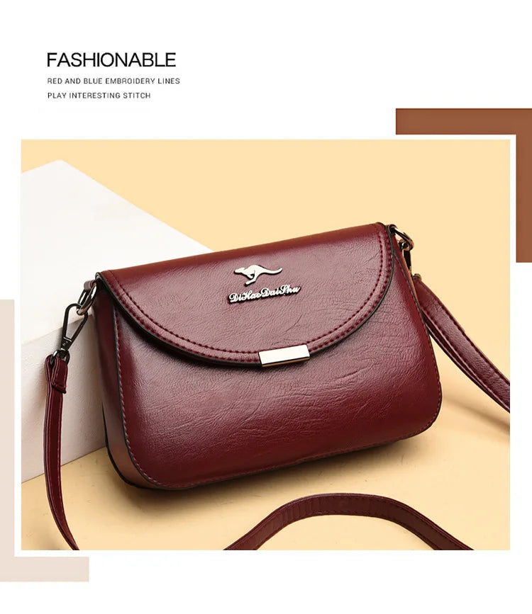 Soft Leather Crossbody Bag Large Capacity Fashionable Women's Shoulder Bag for Middle-Aged Mothers Hot Sale Of The Season New...