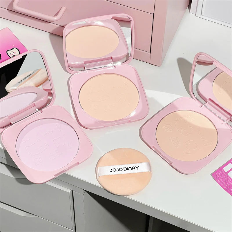 Large Capacity Matte Makeup Pressed Powder Waterproof Oil Control Concealer Full Coverage Brighten Skin Tone Setting Powder 20g