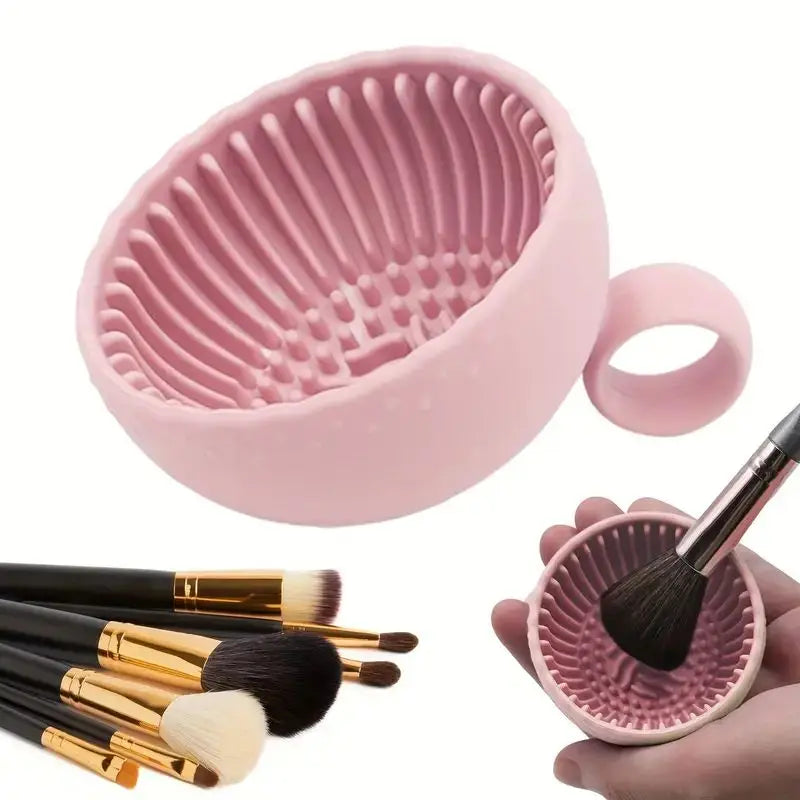 Quickclean Makeup Brush Cleaner Premium Silicone Scrubber Non Slip Bowl Effortless Deep Cleaning For Beauty Lovers