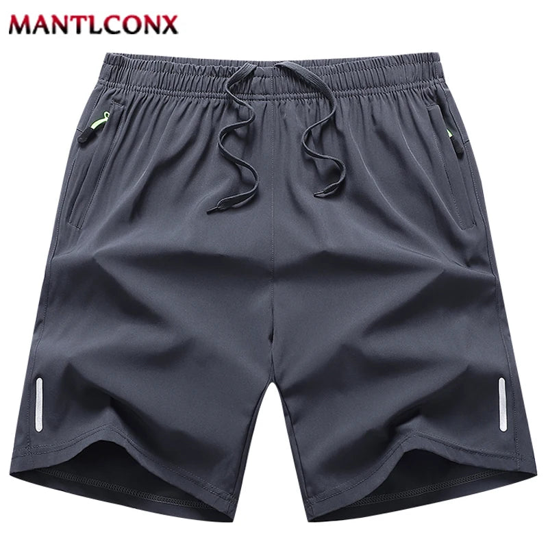Men'S Shorts Summer Casual Board Shorts Breathable Beach Shorts Elastic Waist Jogging Running Sports Short Pants Zipper Pockets