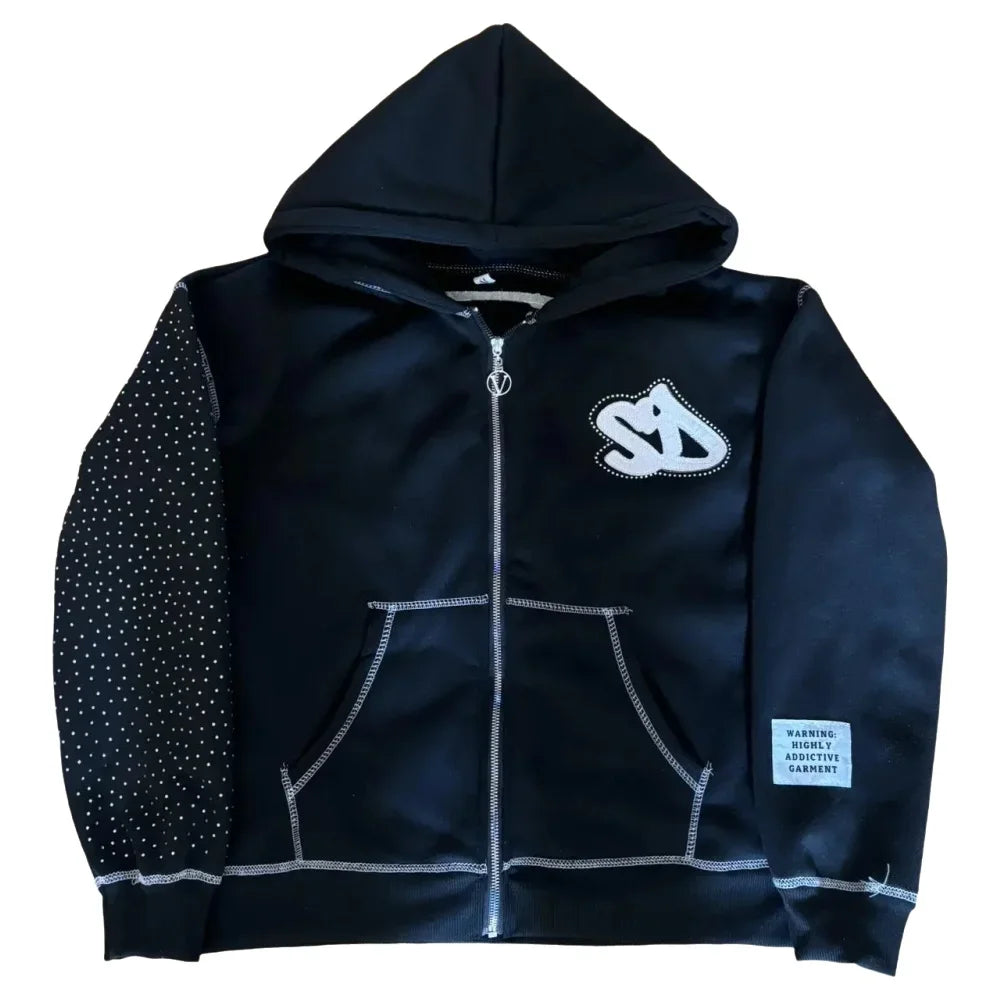 Y2K Camouflage Print Pullover Hoodie - Men's Oversized Streetwear