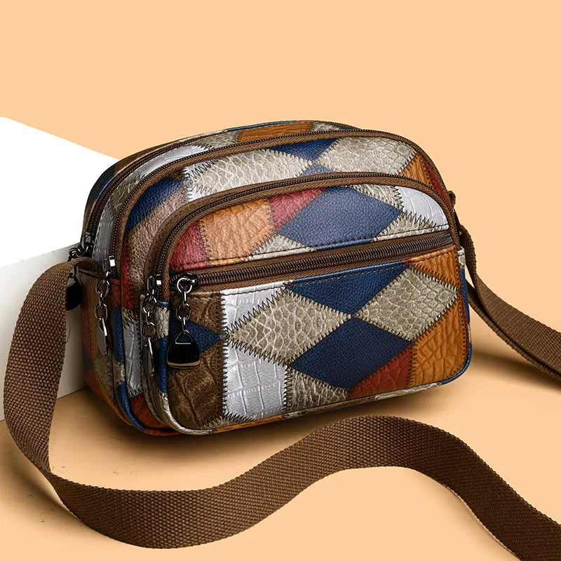 High Quality Solid Color PU Leather Shoulder Bag Old Money Crossbody Bags Women Large Capacity Ladies Handbags Female Tote Sac