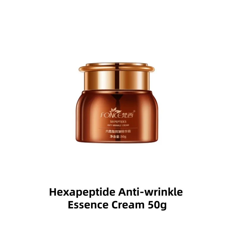 Fonce Hexapeptide Firming Anti Aging Set For Women Includes Cleanser Serum Toner And Anti Wrinkle Cream