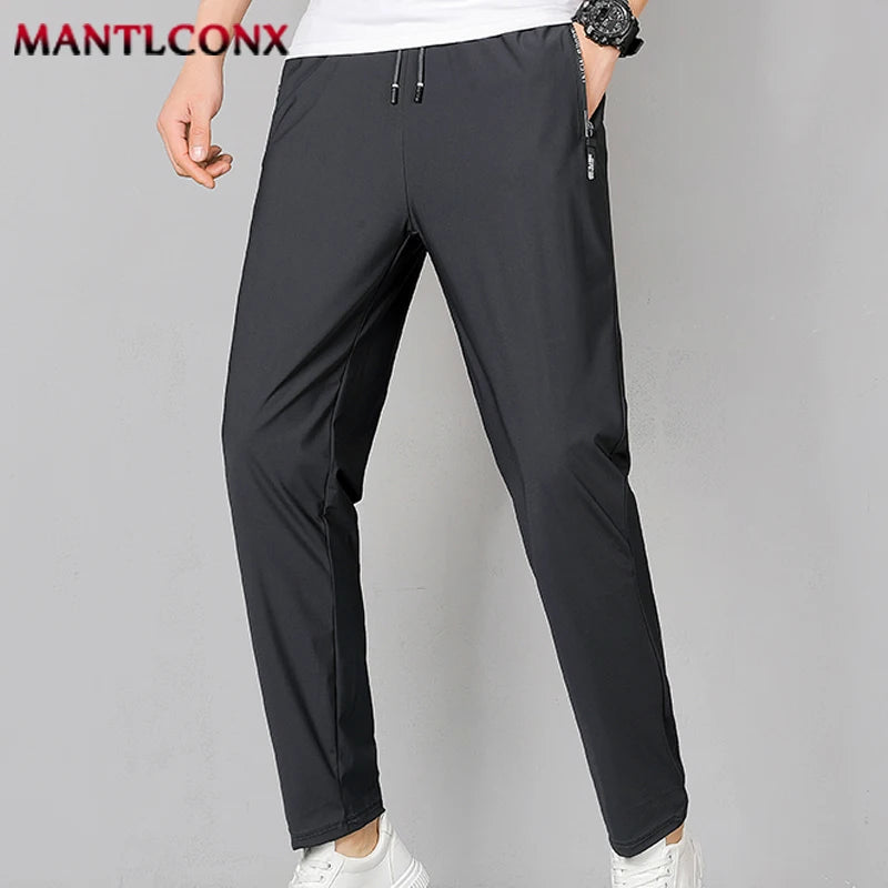 Breathable Men's Pants Sweatpants Quick Dry Pants Men Spring Summer Sports Trousers Elastic Waist Joggers Running Tracksuit XXXL