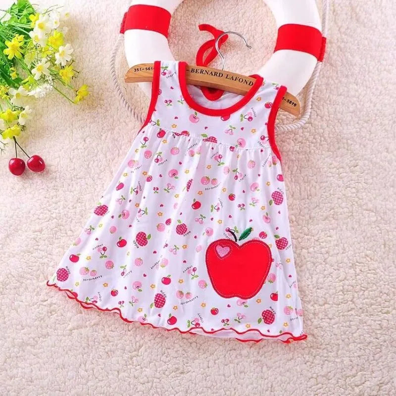 Vestido sin mangas de algodón con bordado floral para bebé, suave, transpirable, 100% algodón para pieles sensibles