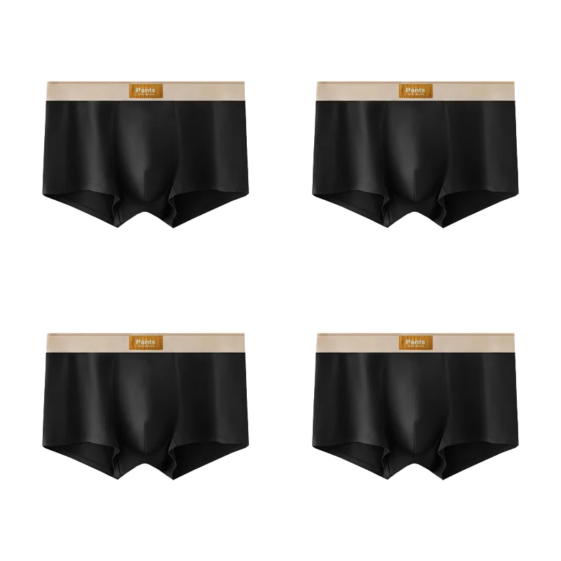 4 Pack Cotton Boxers For Men Breathable Comfort Sports Underwear Large Size L XL Pack