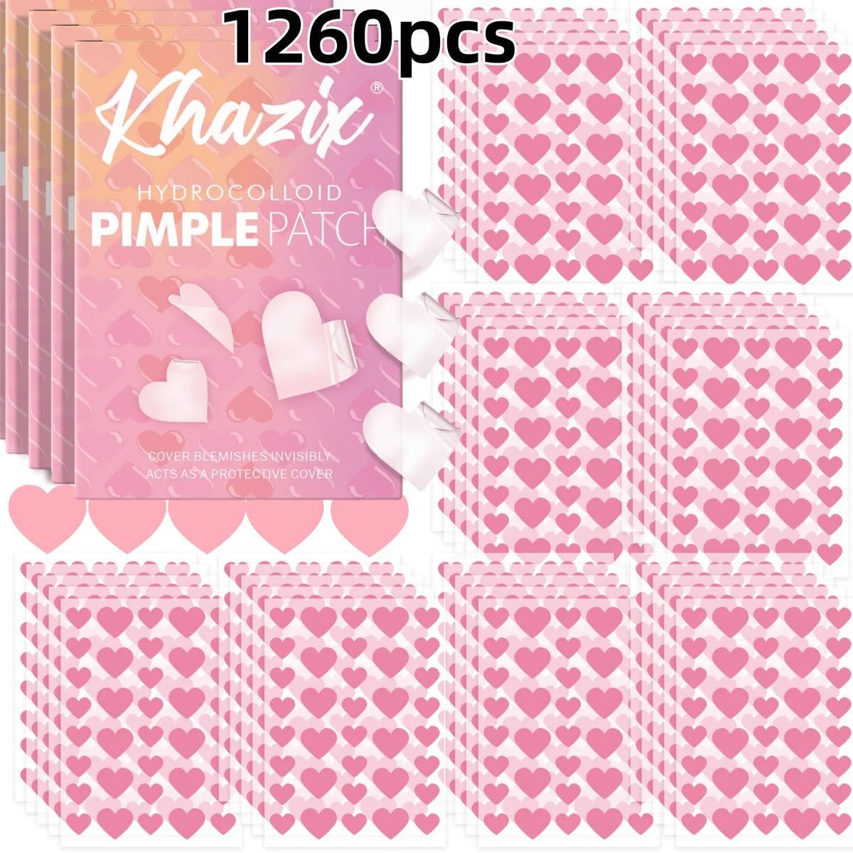 Multi-Color Star Acne Patches - 1260 Count Ultra-Thin Pimple Set