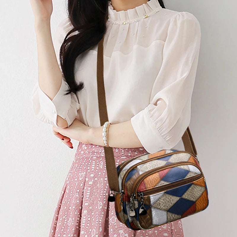 High Quality Solid Color PU Leather Shoulder Bag Old Money Crossbody Bags Women Large Capacity Ladies Handbags Female Tote Sac