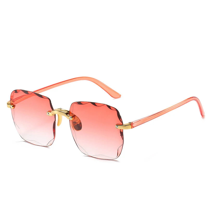 ANLUAN Women's Rimless Square Sunglasses - Gradient UV400