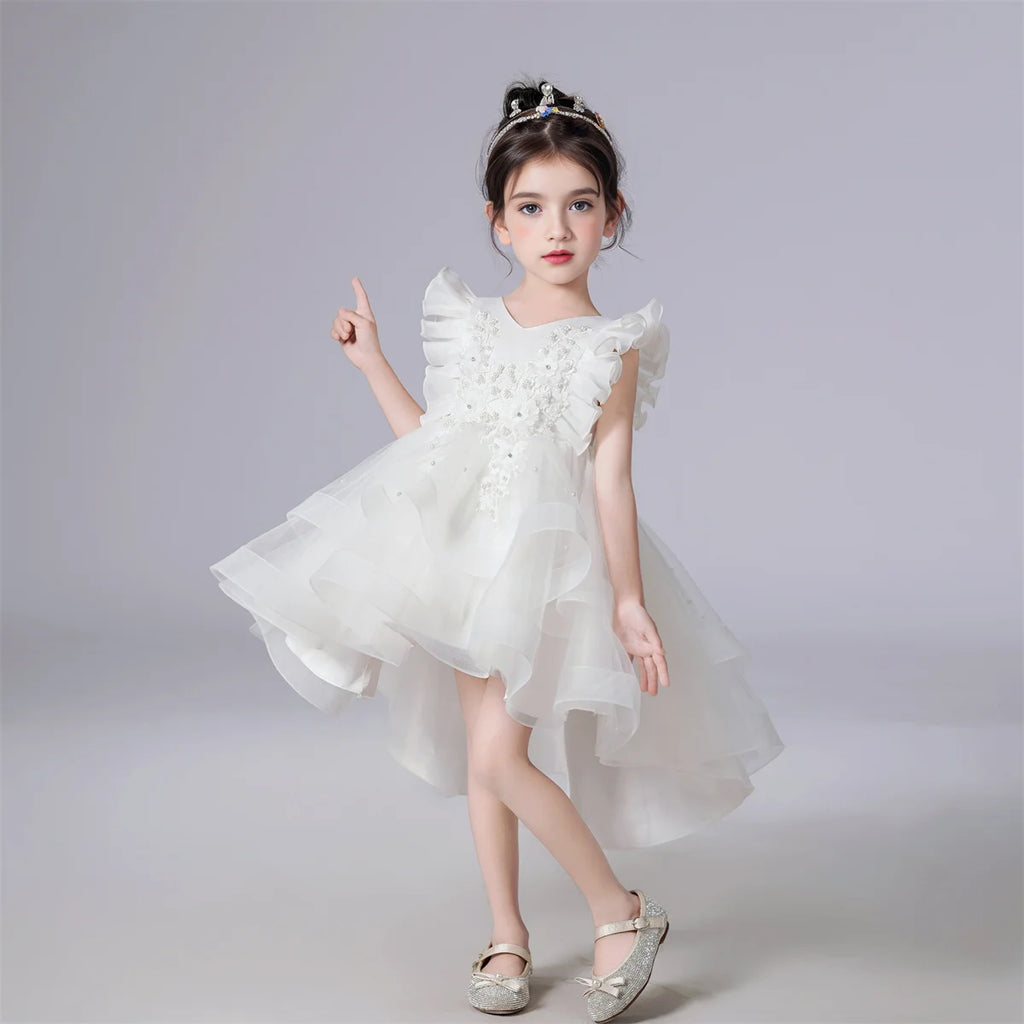 Kids Clothing Children Pageant Wedding Birthday Party Dress Princess Tuxedo Ball Gown Flower Girls' Trailing Dresses