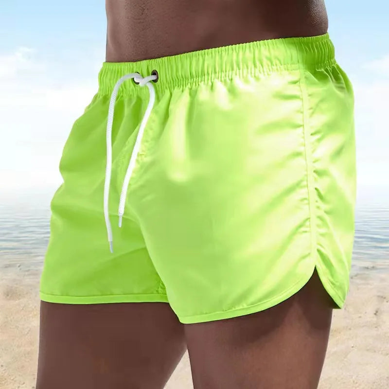 Men's Swim Shorts Swim Trunks Quick Dry Board Shorts Bathing Suit Breathable Drawstring With Pockets for Surfing Beach Summer