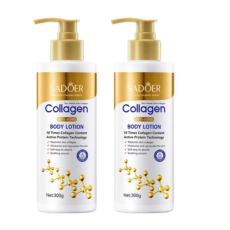 Collagen Body Lotion For Firming & Hydration - Intense Moisturizer Anti-Aging Skin For Dry, Sagging Skin, Nourishment 300G/Pc