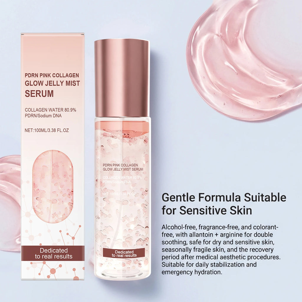 Jelly Mist Serum Brightening Firming Hydrating Face Spray Smoothing Facial Hyaluronic Acid Collagen Moisturizing Skincare Set