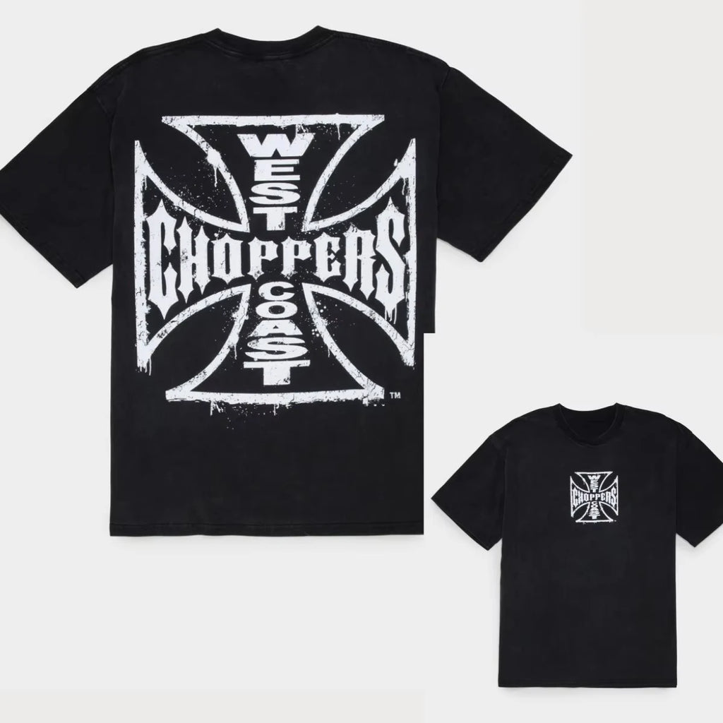 Retro Biker Cross Graphic T Shirt Men Women Black Cotton Oversized Short Sleeve Streetwear Casual Motorcycle Style Tee Tops