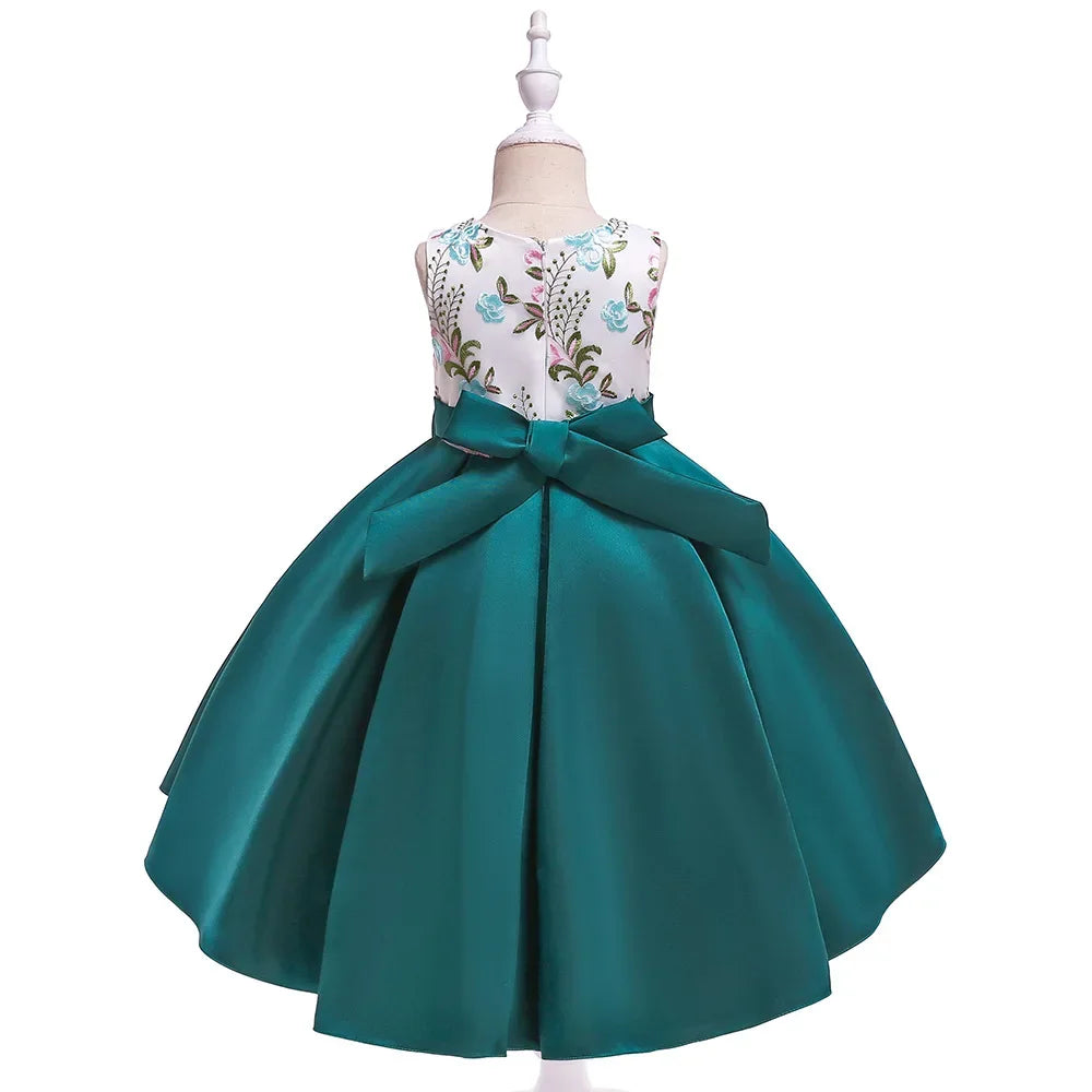 Summer Flower Girls Dress Princess Wedding Party Dresses Children Kids Prom Gown Vestidos Baby Christmas Children Clothing