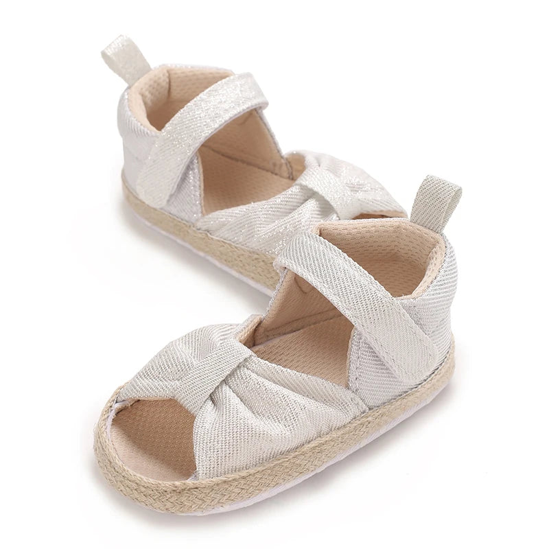 Summer Girls Baby Shoes Fashionable and Cute Casual Sandals Soft Cloth Sole Comfortable and Lightweight Walking Shoes