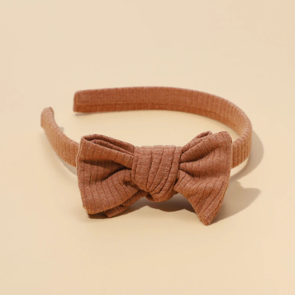 Baby Headband Solid Color Hair Hoop With Soft Atmospheric Bow For Newborns And Toddlers