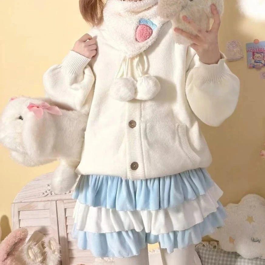 Japanese Contrast Color Patchwork Sweet Women Skirts Y2k Aesthetic A-line Ruffled Mini Skirt Harajuku Cute Wing Grunge Faldas