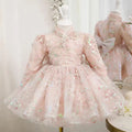 Dreamy Vow J807 Charming Chinese Style Applique Embroidered Girl Dress With Bow Pearl Holiday 1st Birthday Party Short Ball Gown