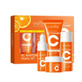 4pcs/box SADOER 5x Vitamin C Kit Whitening Moisturizing Travel Set(Facial Cleanser, Toner, Serum, Face Cream）