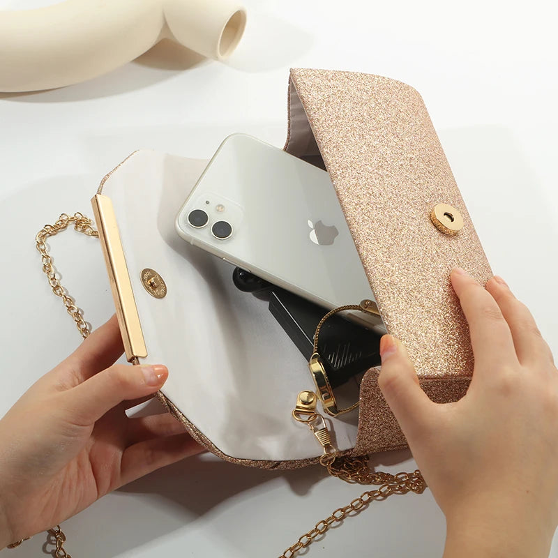 Fashion Elegant Clutch Bag New 2026 Hot Selling Chain Dinner Bag Bride Bridesmaid Lady Handbag Factory Outlet