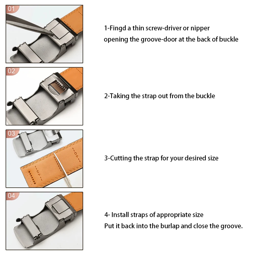 Men Fashion Belt Genuine Leather Belt for Men Automatic Belts Adjustable Waistband Business Belts 허리띠
